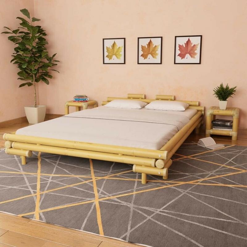 Bed Frame Bamboo 160x200 cm-247291
