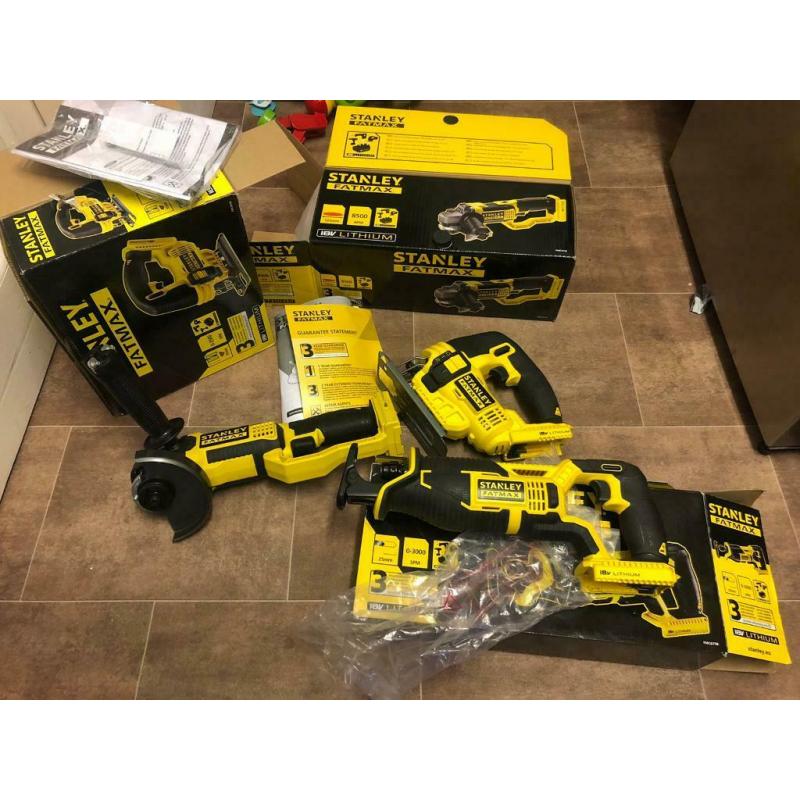 Stanley fat max jigsaw, grinder, reciprocate saw,