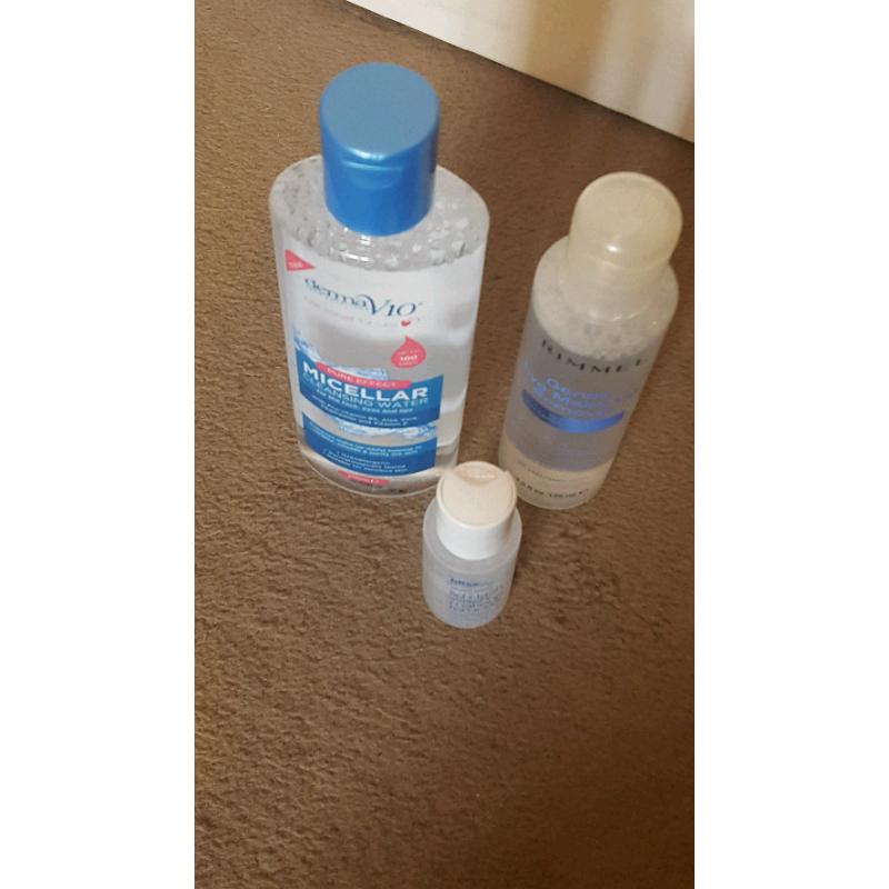 3 new make up remove or face cleansers.