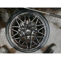 Dare 18 inch motorsport black spider alloys wheels seat golf leon
