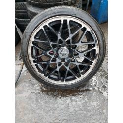 Dare 18 inch motorsport black spider alloys wheels seat golf leon