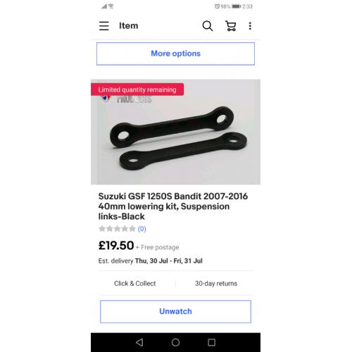 Bandit 1250 Lowering Kit