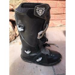 Wolf kids motocross boots