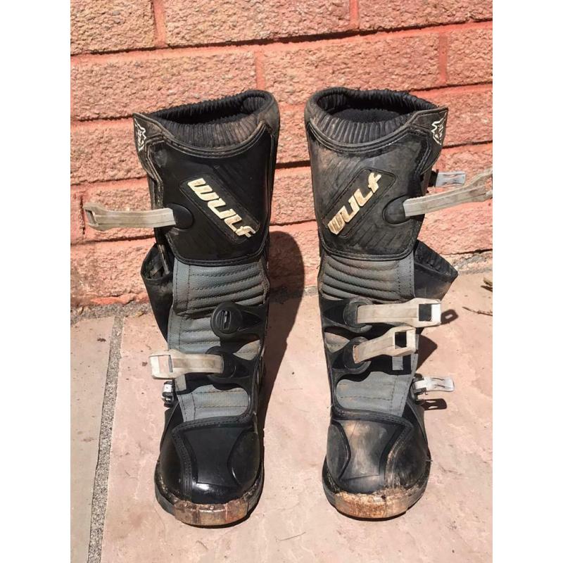 Wolf kids motocross boots