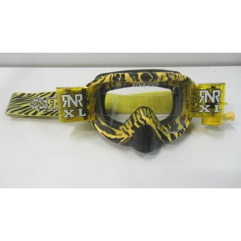 Motocross Goggles By Rip N Roll at Anniversary price Hybrid XL 36mm Wild Yellow