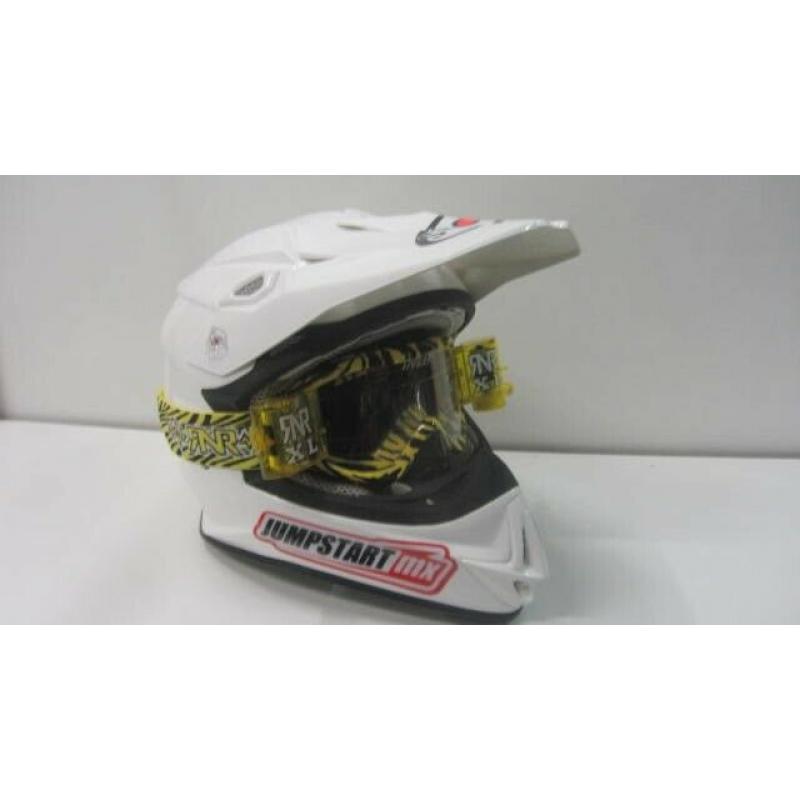 Motocross Goggles By Rip N Roll at Anniversary price Hybrid XL 36mm Wild Yellow
