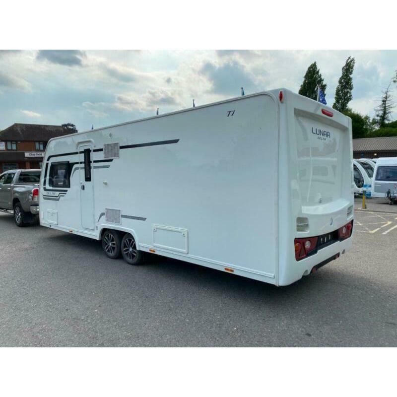 2017 Lunar Delta TI 4 Berth Caravan FIXED ISLAND BED, Mover Mover BARGAIN !