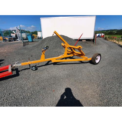 Quad atv 4x4 tractor towable round bale transport trailer
