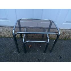 Glass nest of tables