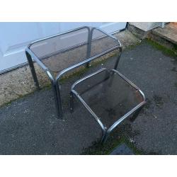 Glass nest of tables