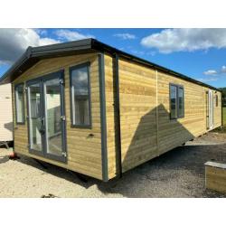 WOODEN LODGE STATIC CARAVAN FOR SALE OFF SITE CABIN GLAMPING