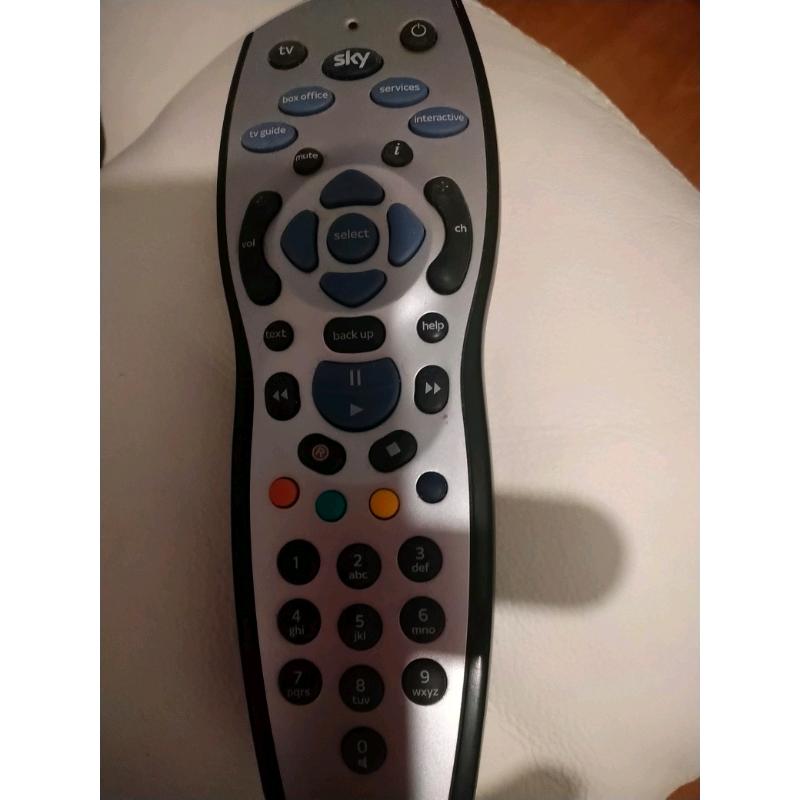 Sky + box with remote control and power cable