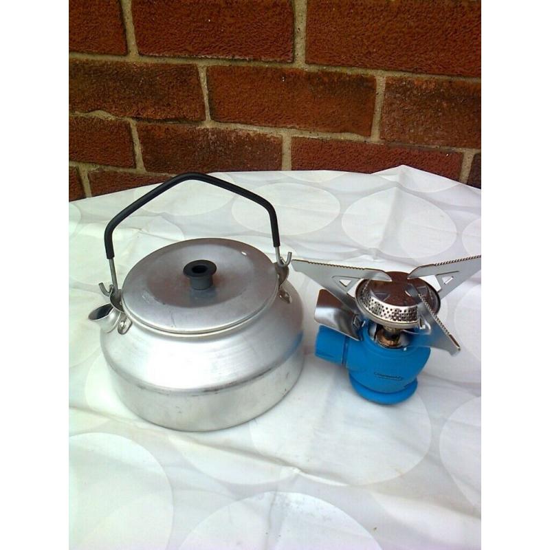 Camping Gaz Stove & Kettle, Both New & Unused, Private sale, time on hands having Covid clear out,