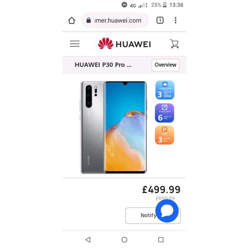Sealed new Huawei p30 pro new addition