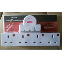 ?6 4 way extension socket individually switched