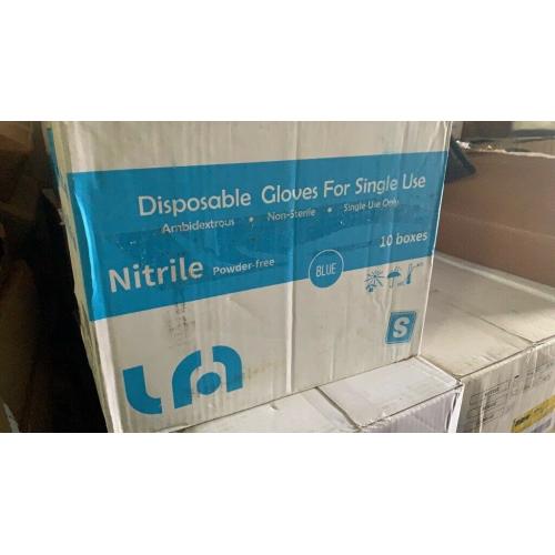 Blue nitrile gloves podwdere free