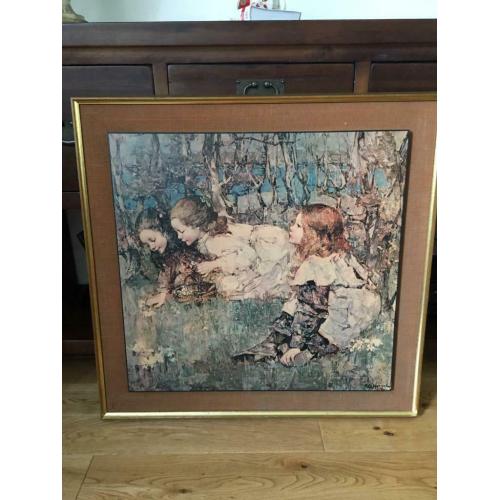 Hornel ? Gathering Snowdrops? framed print