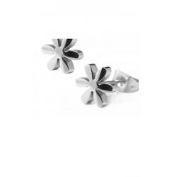Daisy stud earrings in stainless steel