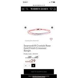 Swarovski Crystal Rose Gold Brand new & unworn Jewellery set from Warren James
