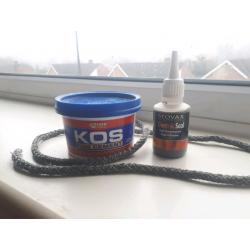 Stove sealing accessories - Stove rope, Fire cement, Rope adhesive