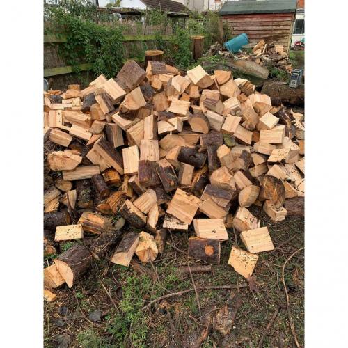 Fire wood split to size , cut this summer will need time to cure