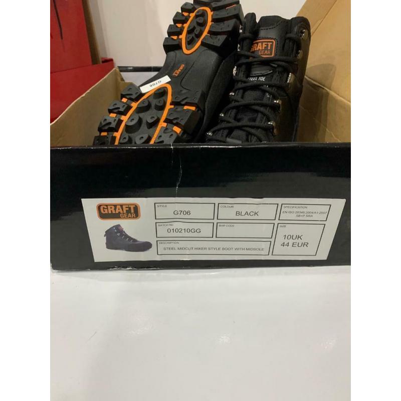 Graft Gear safety boots size 10