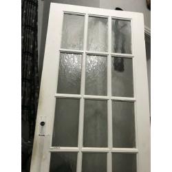 Whitby Fully Obscure Glazed Pine 15 Lite Internal Door - 1920mm X 762mm