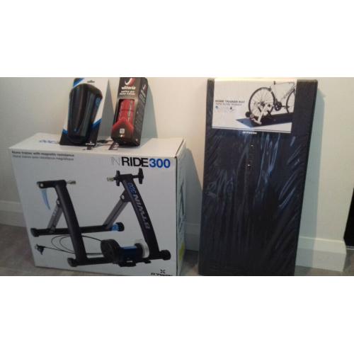 B'TWIN In?Ride 300 Road Bike Trainer Package includes mat, tyre and riser (all brand new unopened)