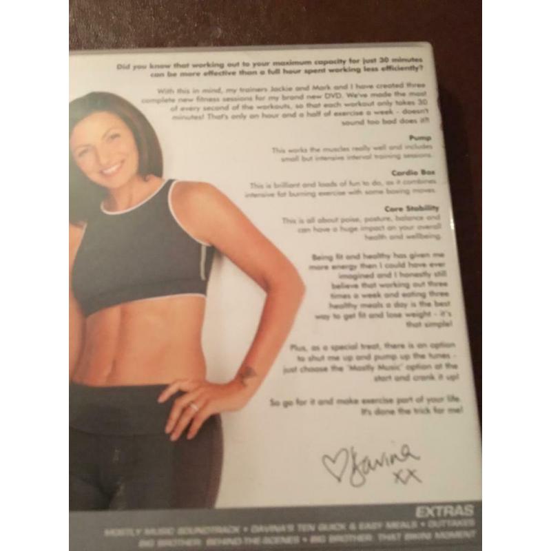 Davina workout dvd used but fully working