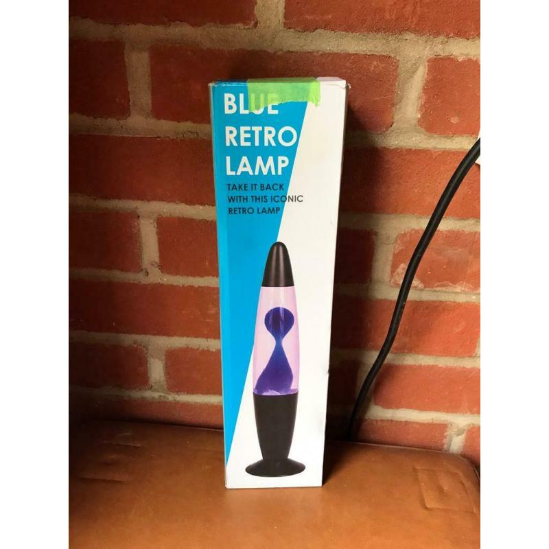 Retro blue lava lamp