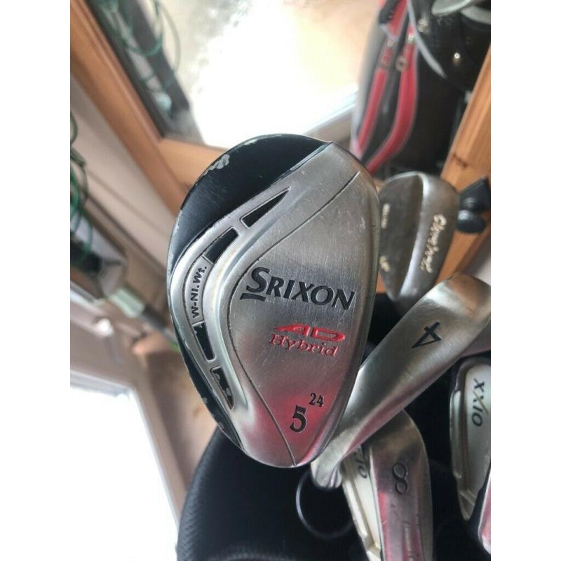Ladies full Srixon graphite XX10 set of irons, woods and many more extra's