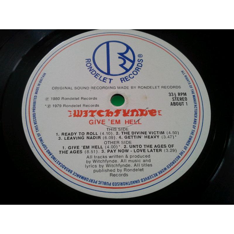 WITCHFYNDE. GIVE EM HELL. LP