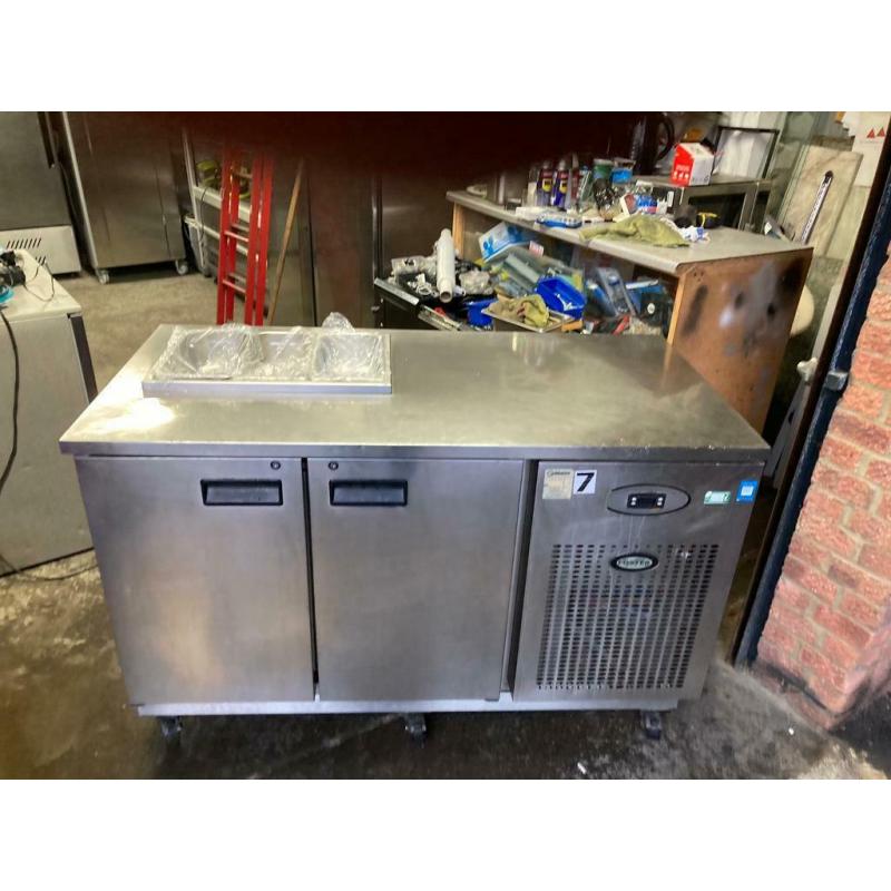 Commercial bench counter pizza fridge for pizza meat chiller jshwhw