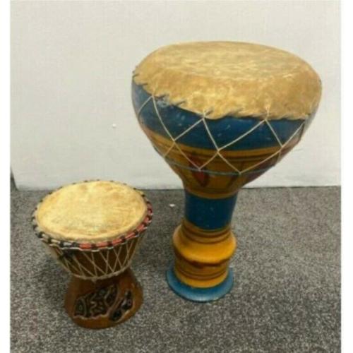 Two authentic hand drums