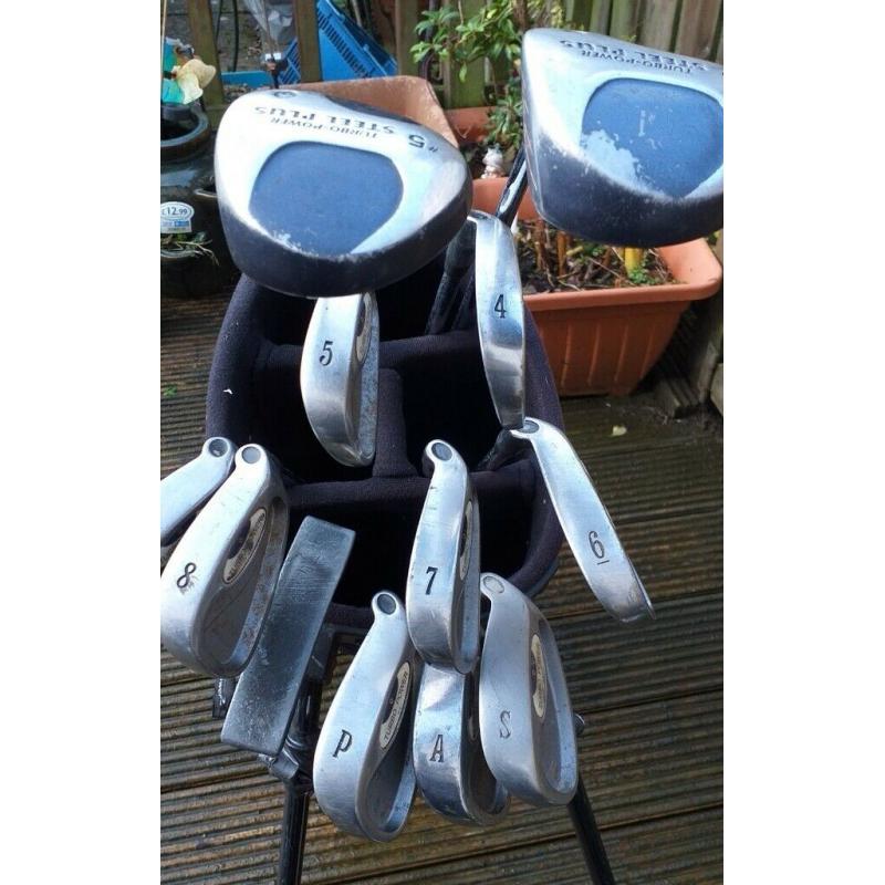 Turbo Tech Power golf clubs and matching carry bag
