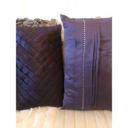 Assorted Pillows/Cushions Purple and Cream/Beige