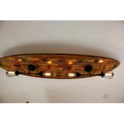 Surfboard light wood effect wall lp or ceiling light
