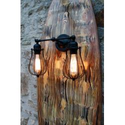 Surfboard light wood effect wall lp or ceiling light