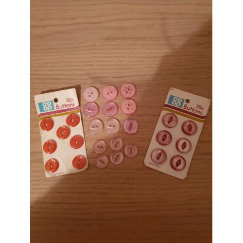 Pink Buttons - New