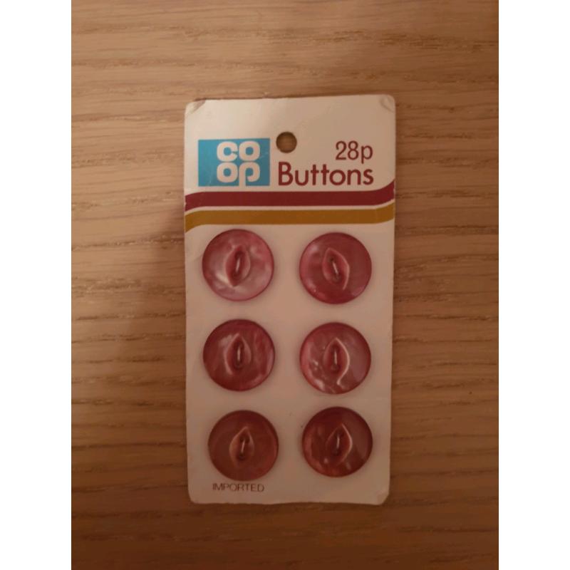 Pink Buttons - New