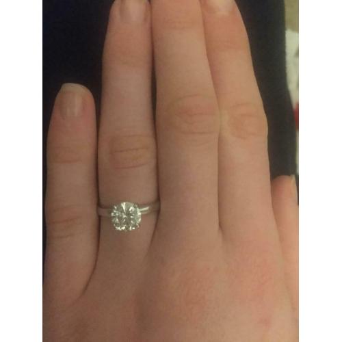 Diamond Solitaire Ring 18ct White Gold
