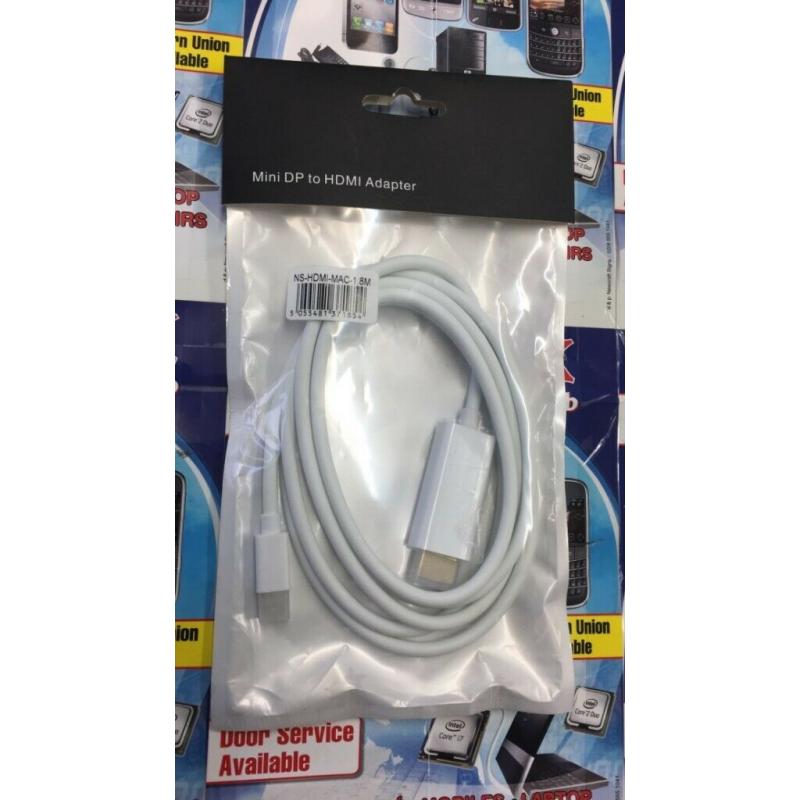 1.8M 6FT Mini DisplayPort DP to HDMI 1080P Adapter Cable For MacBook