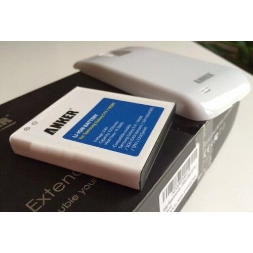 Extended Battery for Samsung Galaxy S4, SIV, S IV & White back cover - boxed