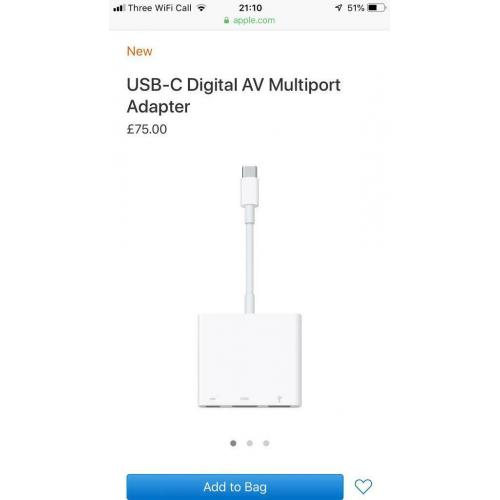 *Brand New Sealed* Genuine Apple Multi AV Adapter