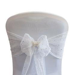 Organza Hologram Chair Sashes and Table Runners