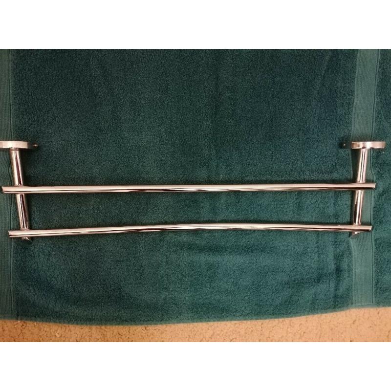 Towel rails and toilet roll holder
