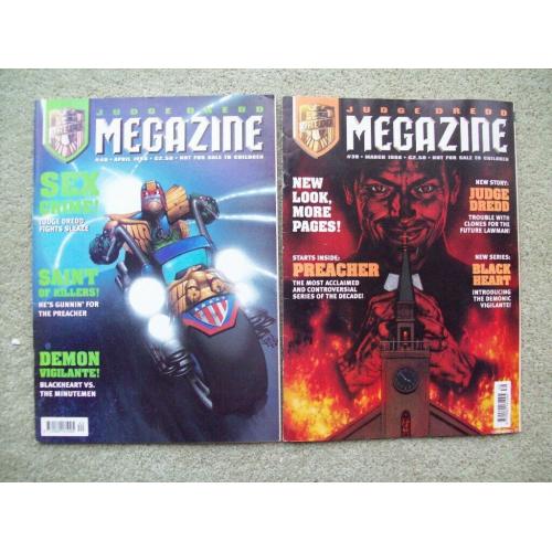 2 x ADULT Judge Dredd comic magazines NOT FOR SALE TO CHILDREN